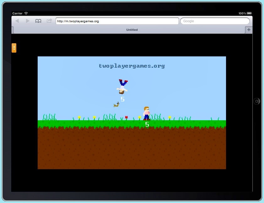 Twoplayergames.org Tablet Version Game Page